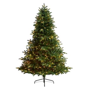 6 ft. South Carolina Spruce Artificial Christmas Tree with 400 White Warm Lights and 1908 Bendable Branches