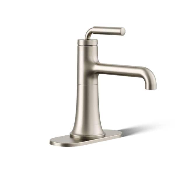 Tone Single Handle Single Hole Bathroom Sink Faucet in Vibrant Brushed Nickel