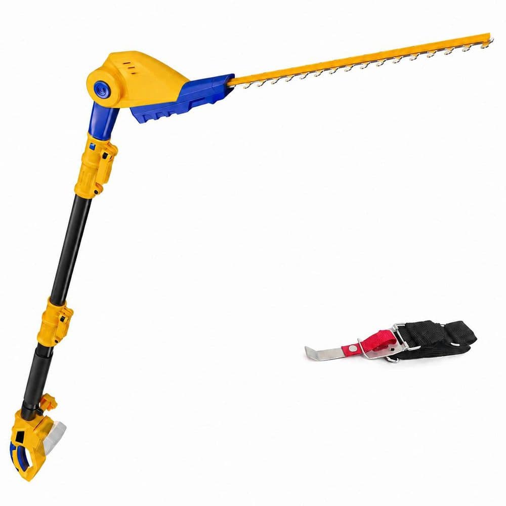 Cordless 16 in Dual-Action Pole Hedge Trimmer with Extension Pole, 8 ft Reach, Yellow Outdoor Tool for Tall Hedges price history on PriceWatchPro