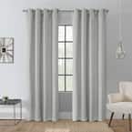 Elrene Taupe Damask Blackout Curtain - 52 in. W x 95 in. L 026865919646 ...