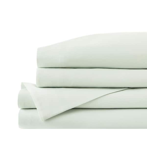 Home Decorators Collection Cotton Linen Sea Breeze Green 4-Piece Queen Sheet Set