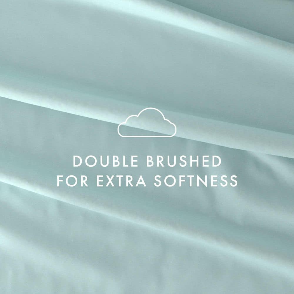 Aqua Twin XL Deep Pocket Microfiber Sheet Set