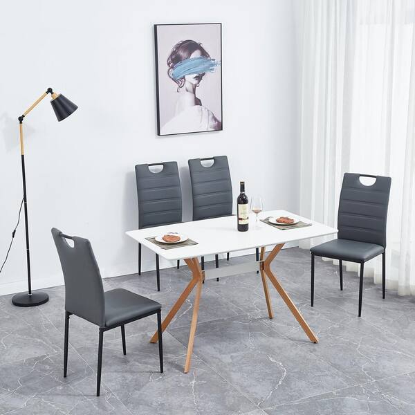 Grey painted dining discount chairs