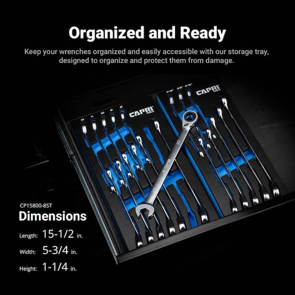 Capri Tools SAE 120-Tooth Ultra-Smooth Extra-Long Reversible