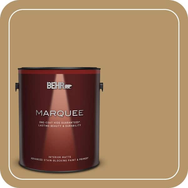 BEHR MARQUEE 1 gal. #BNC-15 Tapestry Gold Matte Interior Paint & Primer