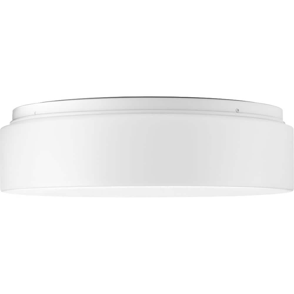 White Glass LED Flush Mount Ceiling Light with Acrylic Diffuser