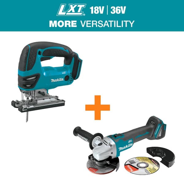 18V LXT Lithium-Ion Cordless Variable Speed Jigsaw w/ 18V LXT Lithium-Ion Brushless 4-1/2 /5 in. Cut-Off/Angle Grinder