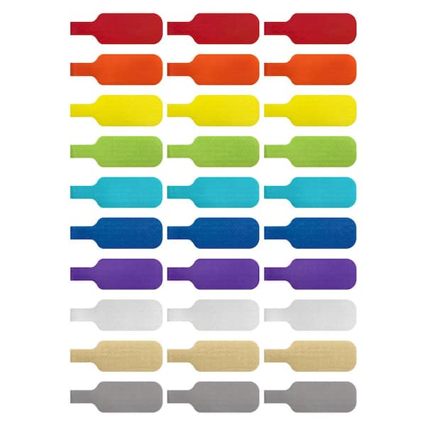 Medium Cable Labels Multi-Color (30-Pack)