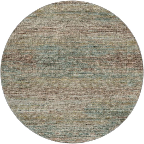Dream Shag Premium Machine Washable Abstract ADS32 Multi 8 ft. x 8 ft. Round Rug