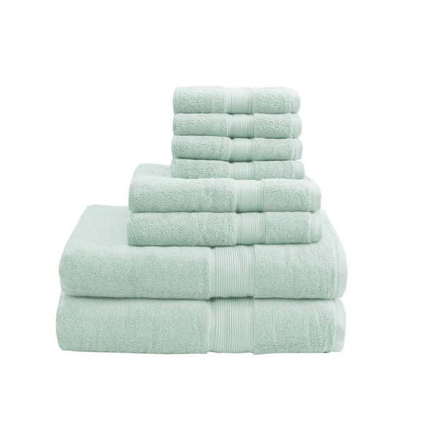 800GSM 8-Piece Seafoam Ultra-Soft 100% Cotton Absorbent Bath Towel Set