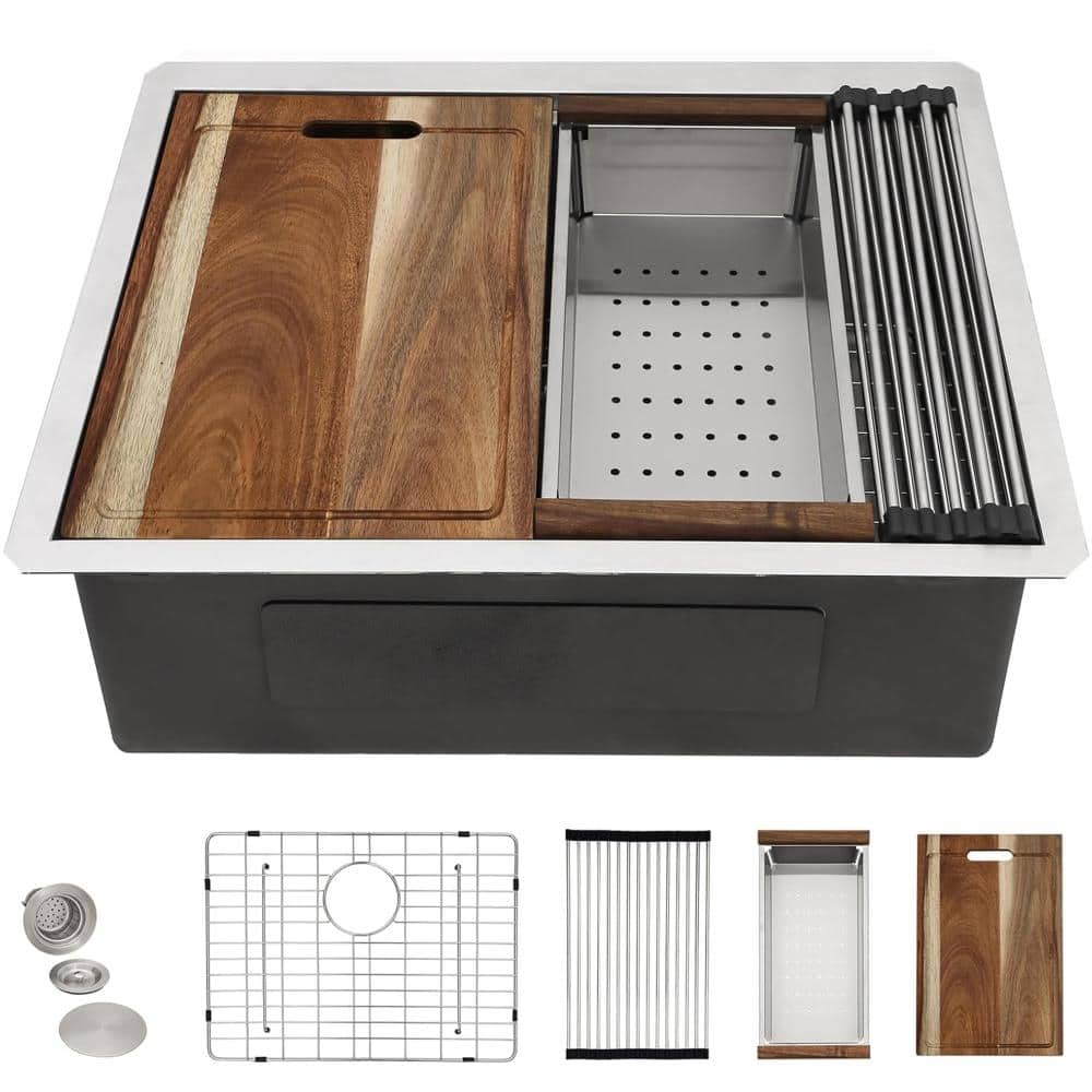 "24 ""x 18""  Undermount Stainless Steel Laundry Utility Sink / Workstation Kitchen Sink 13 in.Deep Multifunctional sink" price history on PriceWatchPro