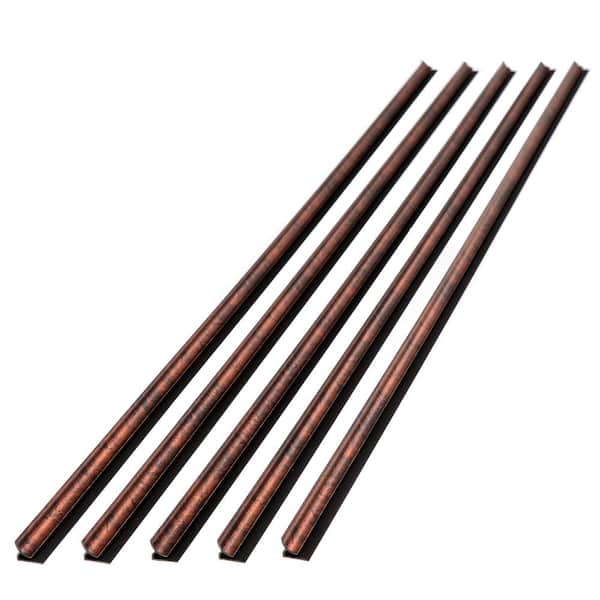 Moonstone Copper 47 in. Vinyl Backsplash Accessory Inside Corner Trim (5-Pack)