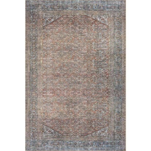 Glynis Vintage and Distressed Washable Multicolor 8 ft. x 10 ft. Indoor Area Rug