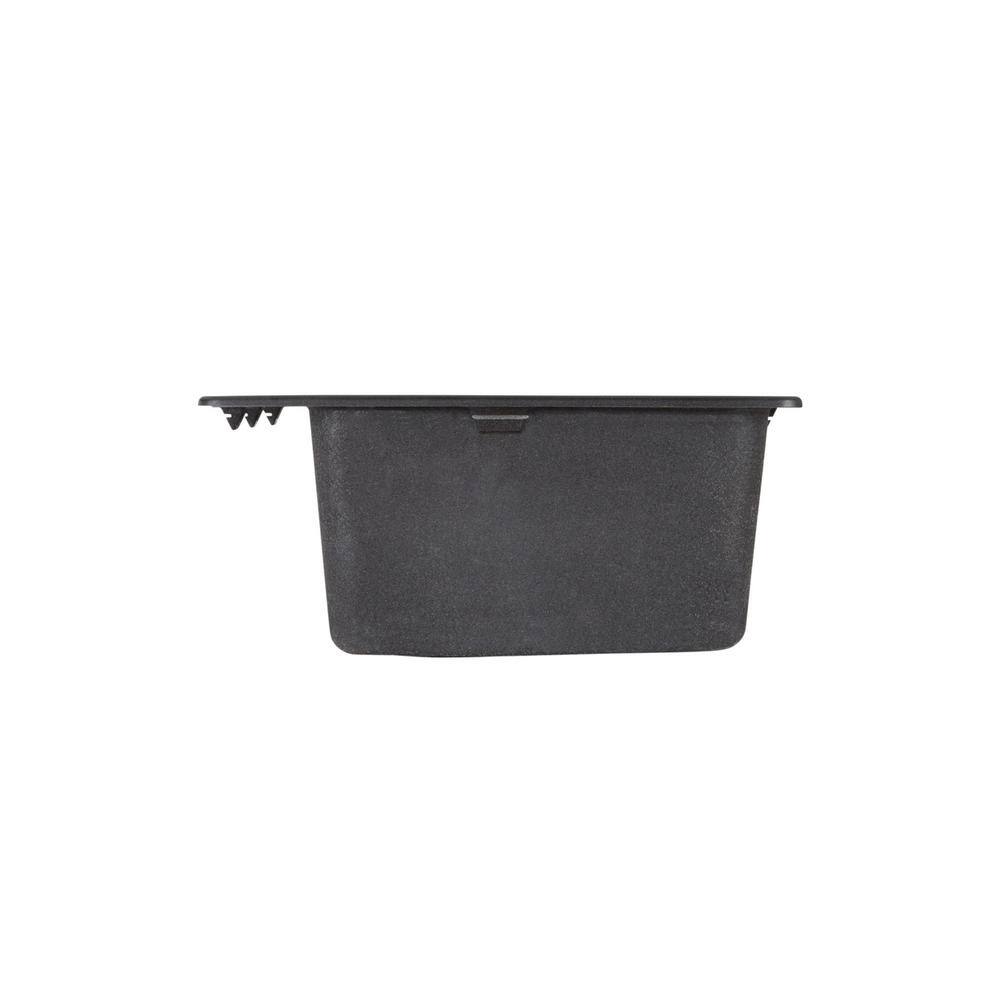Totten 33" Black Granite Composite Double Bowl Undermount Sink
