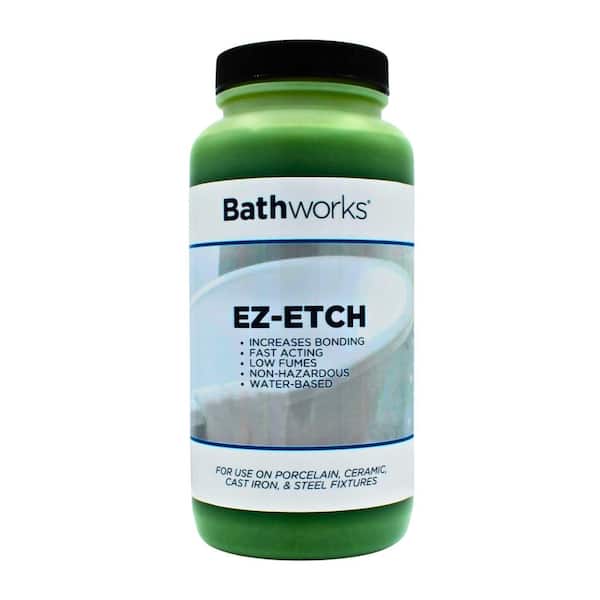 BATHWORKS 16 oz. EZ Etch Porcelain, Ceramic, and Glass Etching Paste Kit