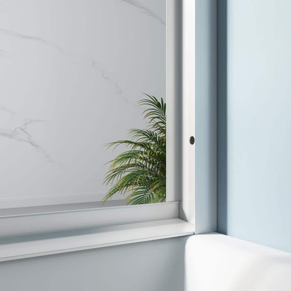 Nickel Framed Double Sliding Tub Door with Clear Tempered Glass