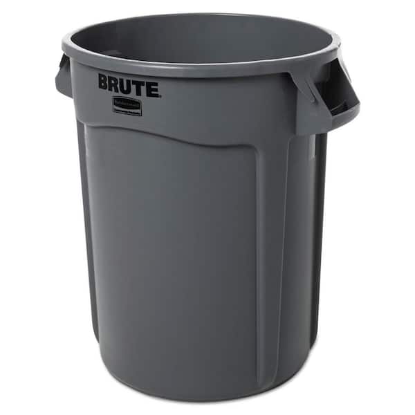 Brute 32 Gal. Gray Plastic Round Container