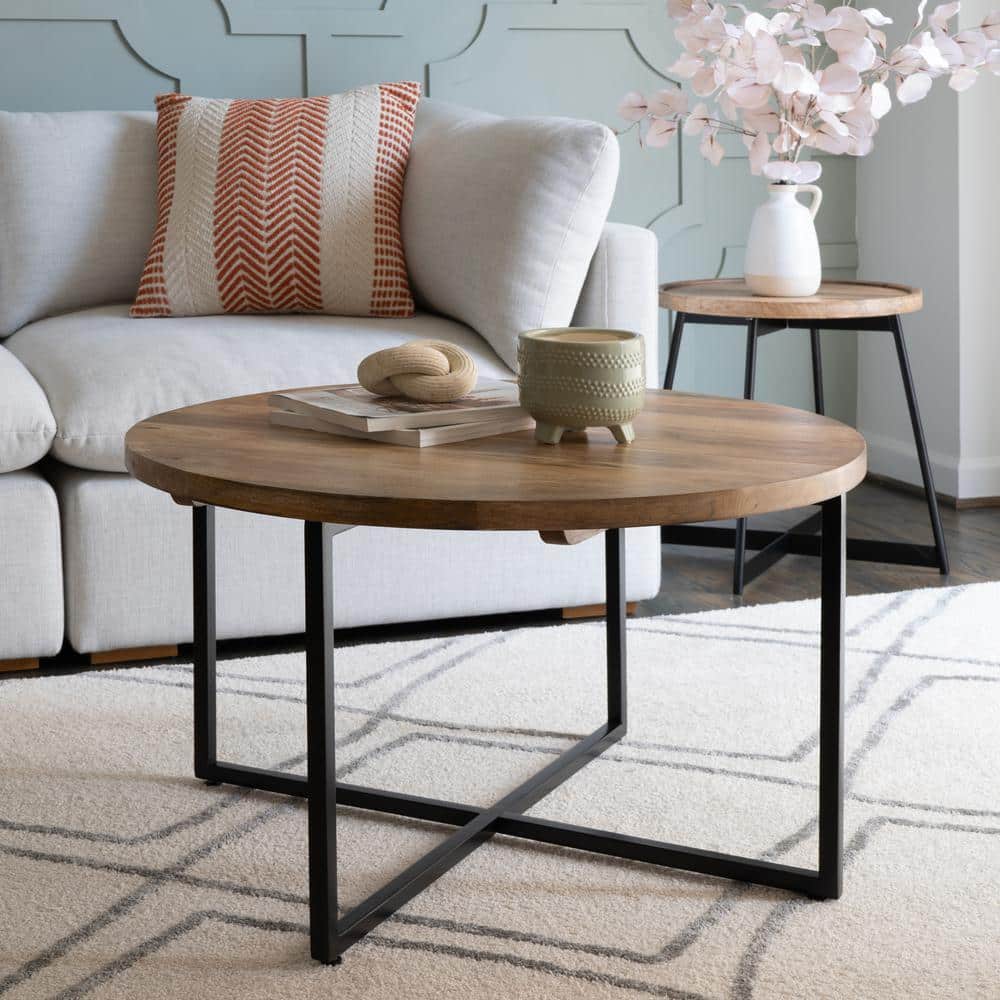 Eliza 31 in. Round Wood Coffee Table