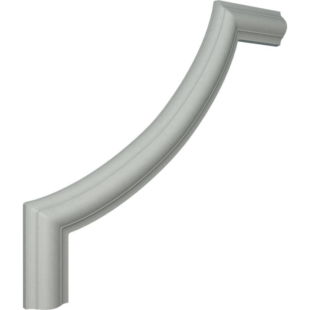 12" White Urethane Ashford Smooth Panel Moulding Corner