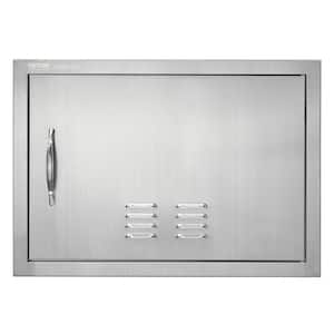 24 in. W x 17 in. H Single Outdoor Kitchen Door BBQ Access Door Stainless Steel Flush Mount Door Wall Vertical Door