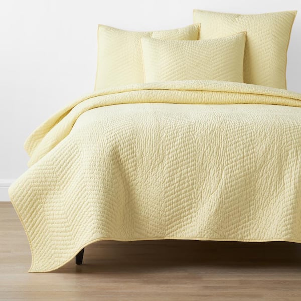 The Company Store Company Cotton Voile Buttercream Solid Twin Quilt