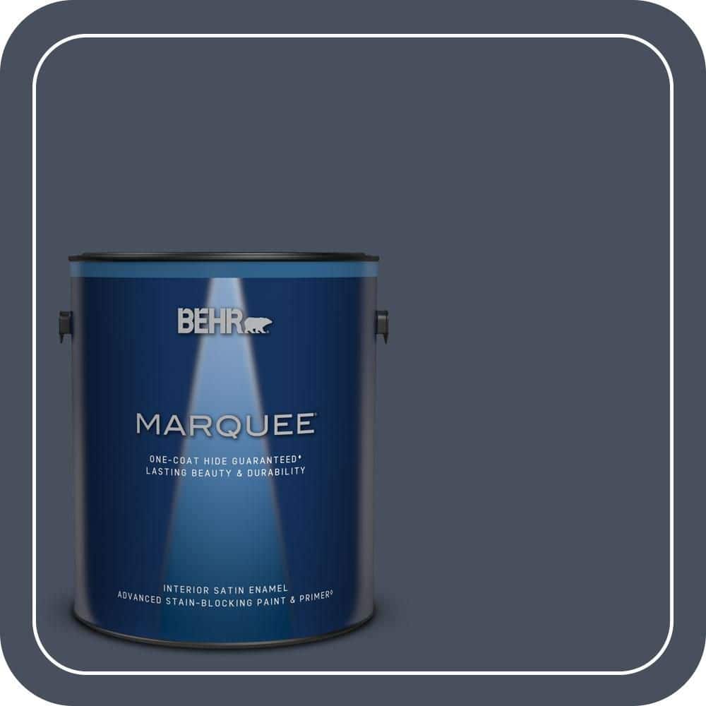 1 gal. #S510-7 Dark Denim One-Coat Hide Satin Enamel Interior Paint & Primer price history on PriceWatchPro