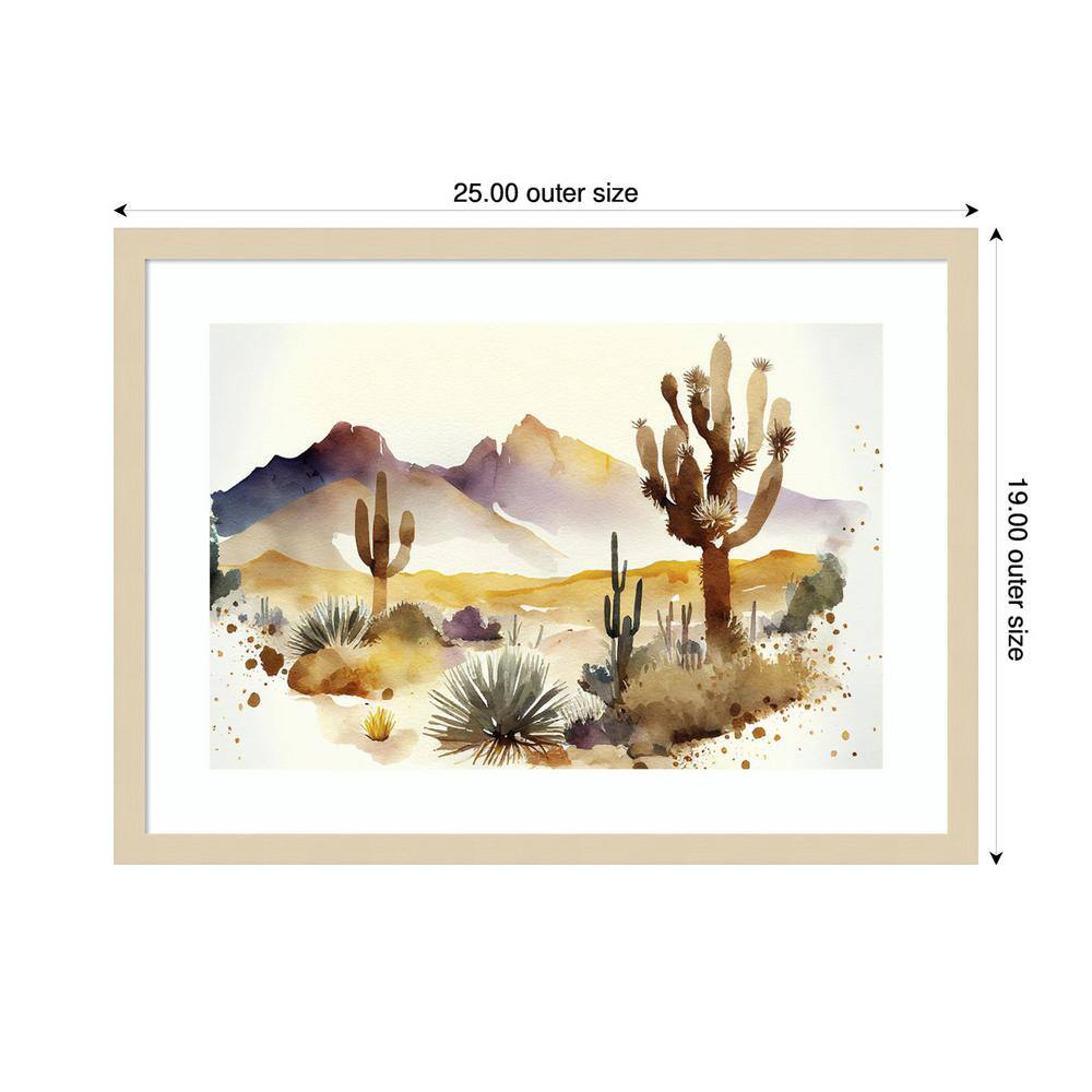 Through the Desert IV 25"x19" Natural Brown Framed Wall Art Print