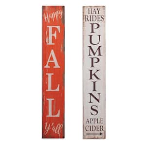 47.25 in. H Wooden Harvest Porch Signs (Set of 2)