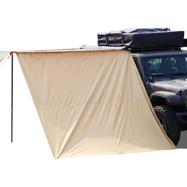 KIWDZFU 8.2ft Waterproof Polyester Cotton Windbreak Extension Vehicle Awning Side Wall UV50+ 9.5ft Privacy Shade