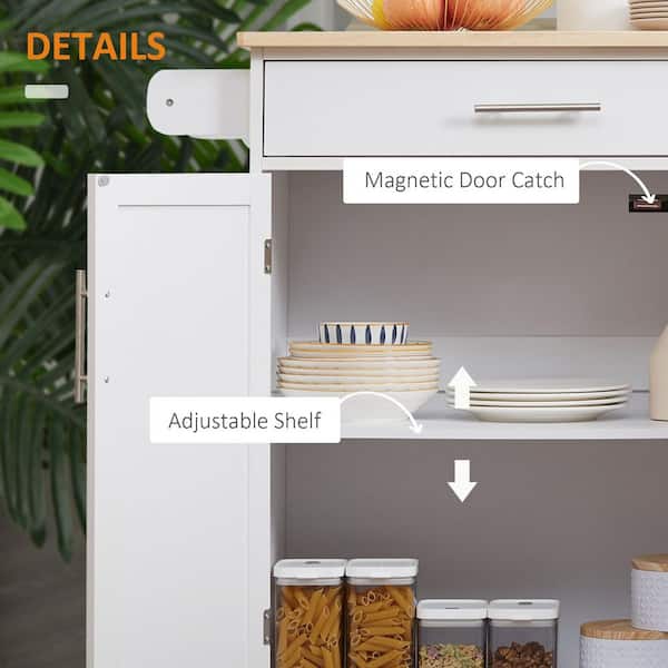 Ziyudura White Solid Rubber Wood Top 17.8 in. Kitchen Island Ziyudura White Solid Rubber Wood Top 17.8 in. Kitchen Island