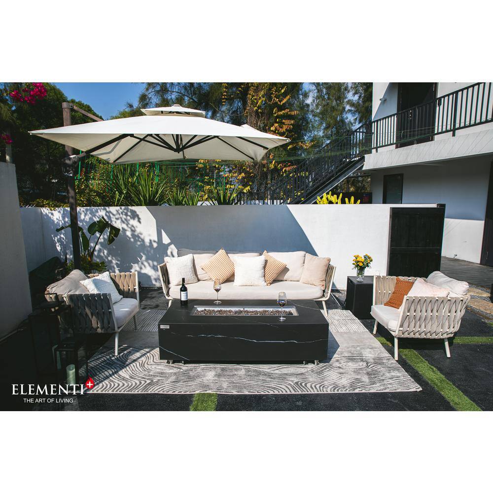 Marble Porcelain Top Square Propane Tank Cover Table