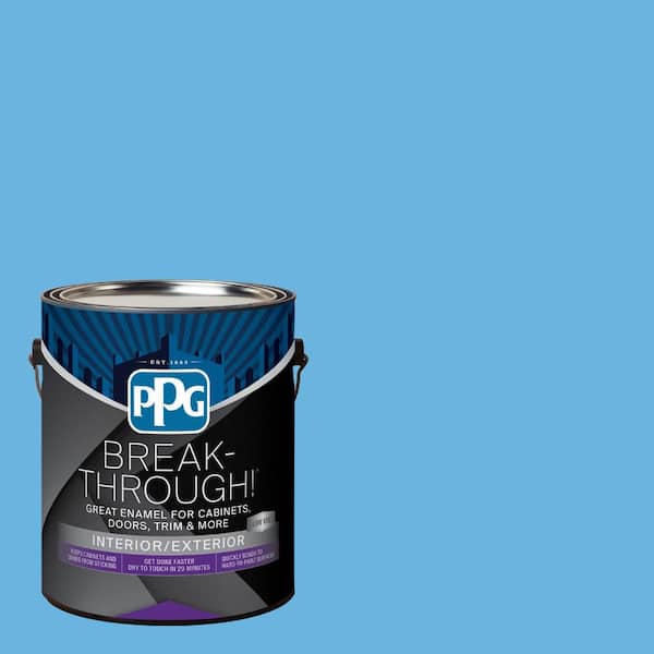 Break-Through! 1 gal. PPG1240-4 Xavier Blue Satin Door, Trim & Cabinet Paint