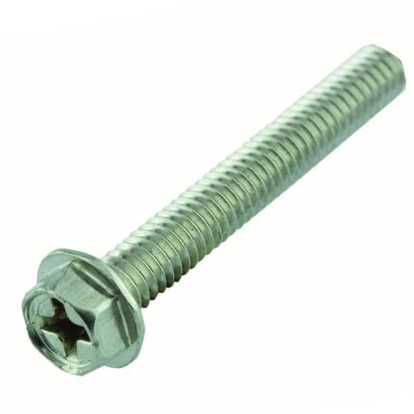 Everbilt 1/4 in.-20 x 1-1/2 in. Stainless Steel Phillips Hex Machine Screw (2-Pack)