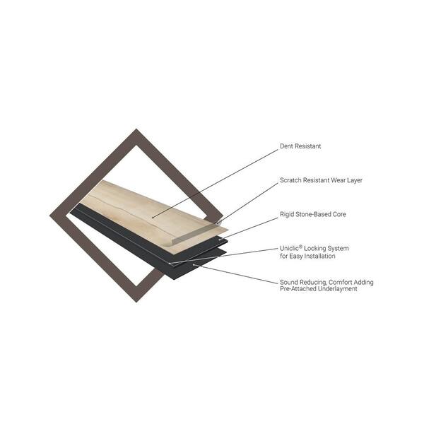 A&A Surfaces - Durango Oak 6 MIL x 6 in. x 36 in. Waterproof Click Lock Vinyl Plank Flooring (12 sq. ft./case)