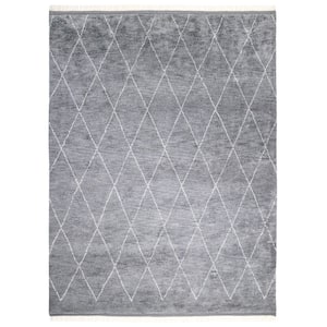Shaggy Moroccan Gray 3 ft. x 5 ft. Moroccan Indoor Area Rug