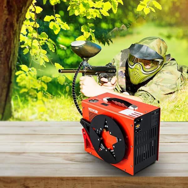 Snor bereik Bekwaam VEVOR PCP Air Rifle Pump 0.4 Gal. 4500Psi Portable Electric Air Compressor  30Mpa Auto-stop with Built-in Water/Oil Adapter Fan G220V110V12V-VB18V5 -  The Home Depot