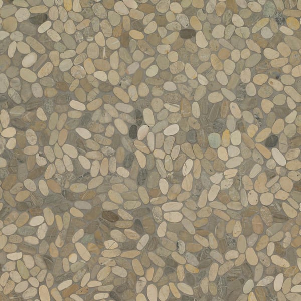 MSI Sliced Pebble Truffle 11.81 in. x 11.81 in. Textured Marble Look Floor and Wall Tile (9.7 sq. ft./Case)
