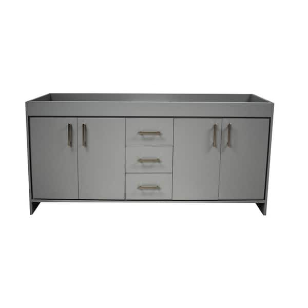 VOLPA USA AMERICAN CRAFTED VANITIES Capri 72 in. W x 21 in. D Bathroom Vanity Cabinet Only in Gray