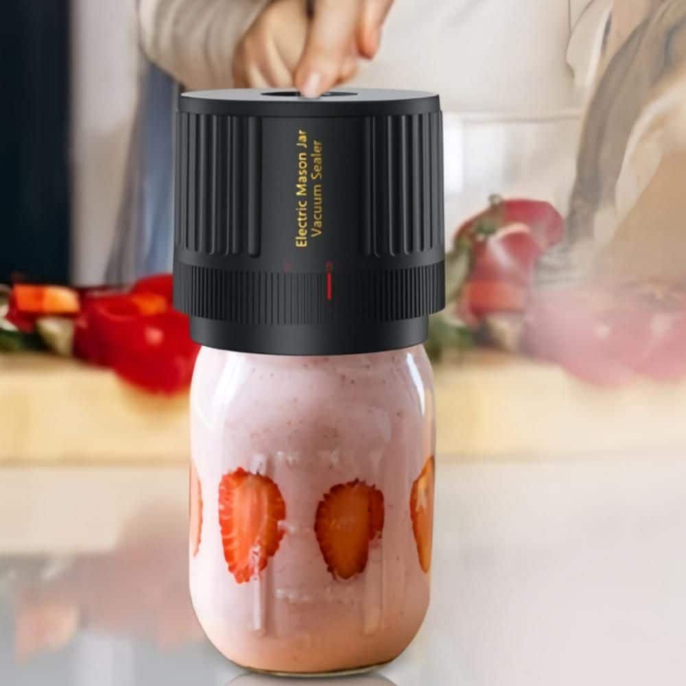 Electric Plastic Mason Jar Vacuum Sealer Kit for Wide Mouth and Regular Mouth Mason Jars, Black price history on PriceWatchPro
