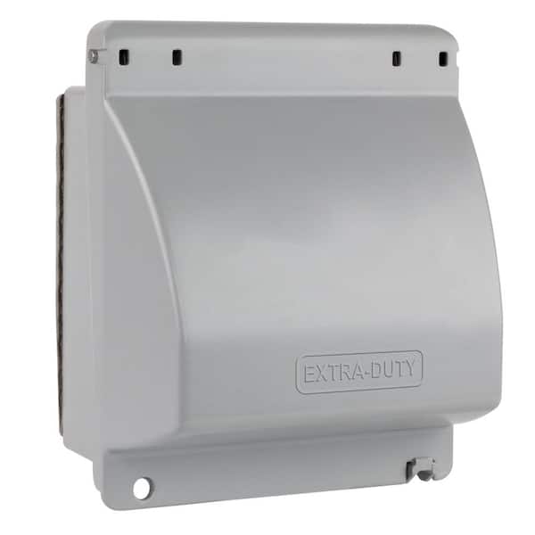 Photo 1 of Gray 2-Gang Extra Duty While-In-Use Weatherproof Receptacle Cover