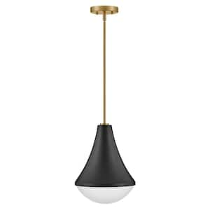 Haddie 1-Light Black Cone Pendant Light