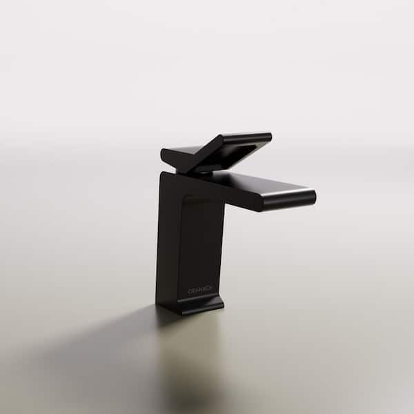 FARNE Single-Hole Single-Handle Bathroom Faucet in Matte Black