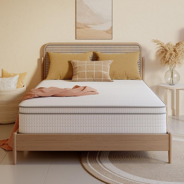 Classic Queen Medium Firm Hybrid Mattress 14 in. in a box with Individual SmartS Coil Layer Mattress