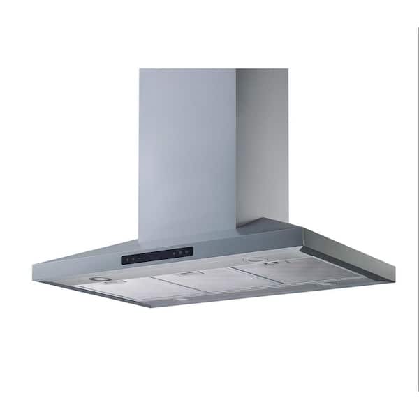 Winflo 36 In Convertible Island Range Hood Stainless Steel With Aluminum Filters And 2 Sides 5 Sd Touch Control Ire017b36 - Diy Child S Hooded Capella