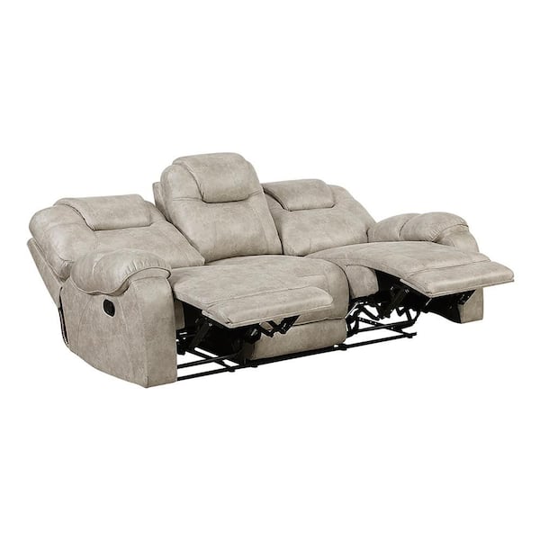 Lazzara Emily 87 in. W Pillow Top Arm Microfiber Rectangle Manual