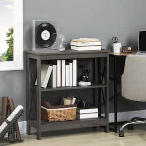 32.25 in. Tall Black Wood 1-Self Accent Bookcase with Sturdy Frame