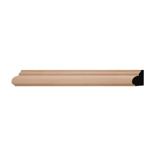 Ekena Millwork WM1207 0.69 in. D x 0.88 in. W x 6 in. L Wood (Cherry) Baseboard Moulding Sample