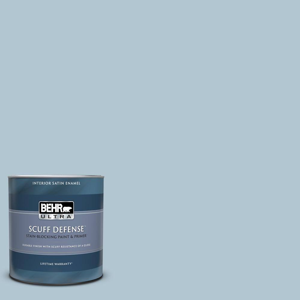 BEHR ULTRA 1 qt. MQ550 Opal Waters Extra Durable Satin Enamel