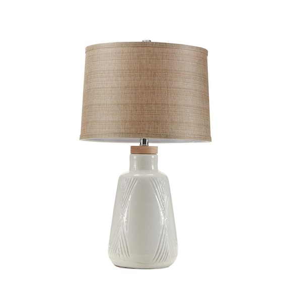 INK+IVY Tate 15 in. Ivory Modern/Contemporary Table Lamp