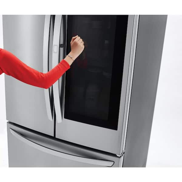 Lg Electronics 27 Cu Ft French Door Refrigerator With Instaview Door In Door In Printproof Stainless Steel Lfcs27596s The Home Depot